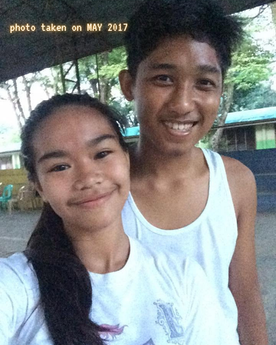 Josiah and Christal smiling together, photo taken May 2017