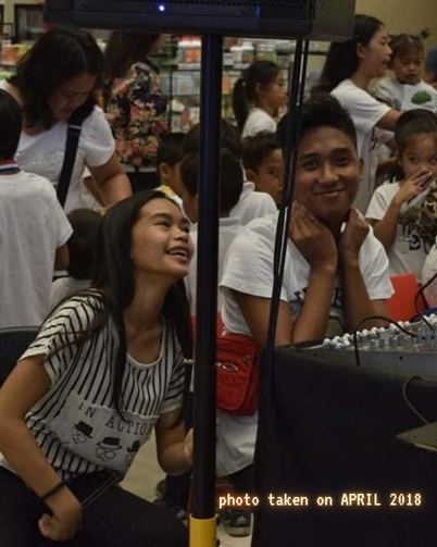 Josiah and Christal laughing together, photo taken April 2018